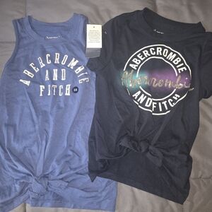 Abercrombie & Fitch Kids Blue and Black Tank Tops